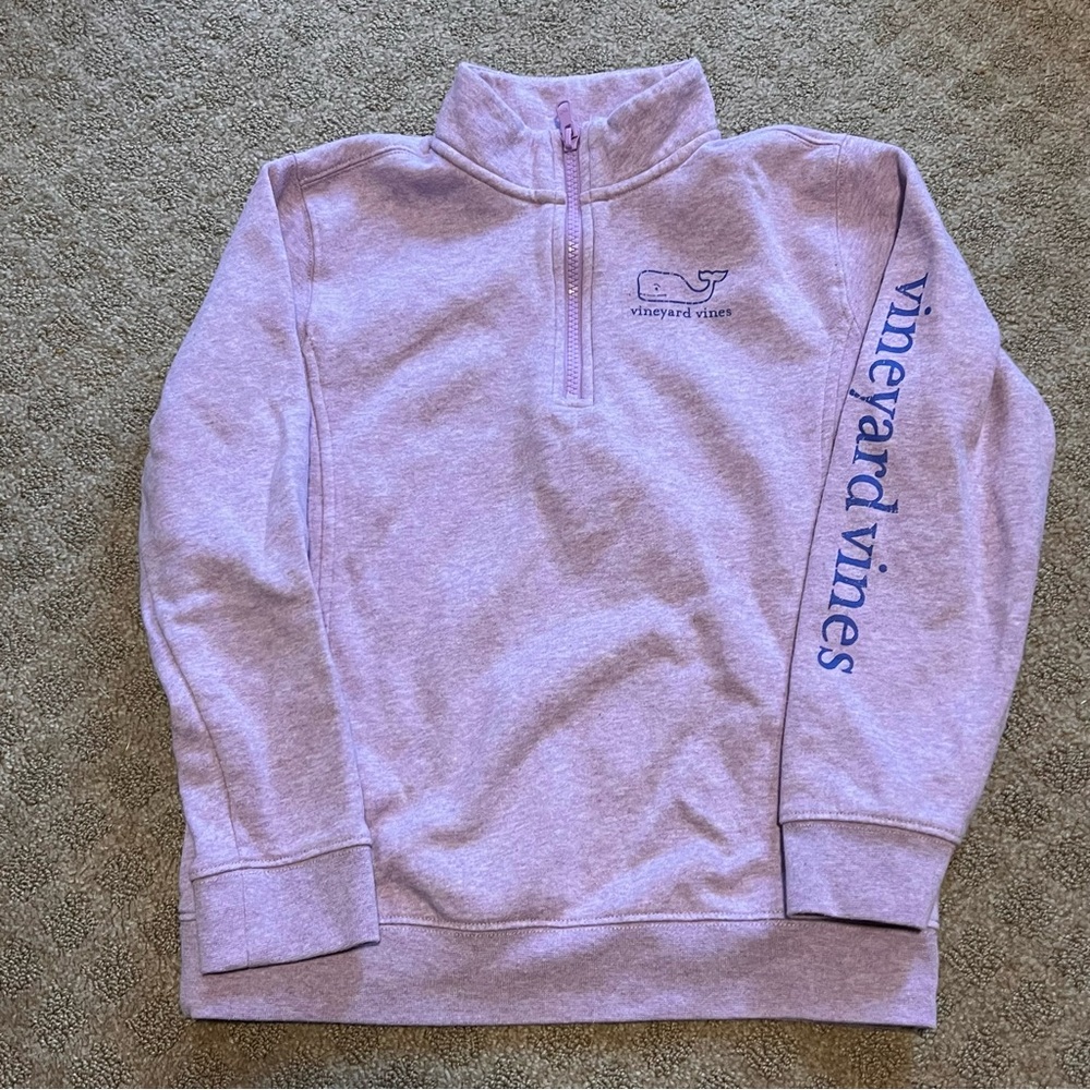 Vineyard Vines Lavender Quarter-Zip Pullover